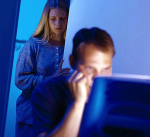 husband watching porn